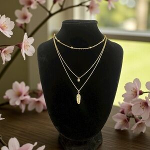 Elegant Gold-Plated Layered Necklace Set